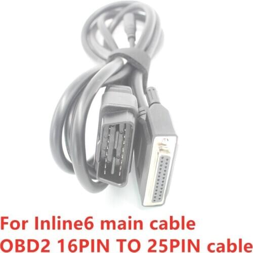 INLINE 6 Data Link for C Truck Scanner Heavy Duty Insite v7.62 Data Link Adapter Truck Diagnostic Tool OBD2 16PIN test cable