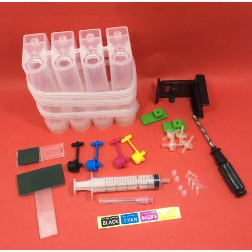 YOTAT Universal DIY CISS kit with accessories for HP 21 22 60 61 56 57 74 75 901 121 300 122 301