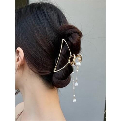 Metal Tassel Pearl Hairpin South Korean Style Fashionable Joker Elegant Headdress Women Jewelry Gift Accessories Wholesale