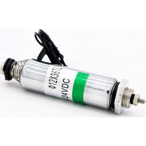 1PC new product DC miniature round tube solenoid 12/36TL push type