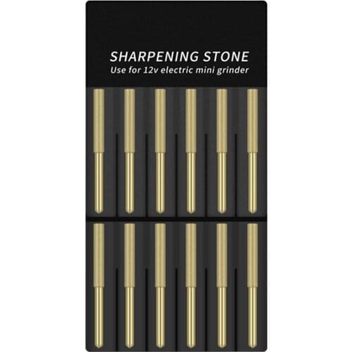 12Pcs Chainsaw Bits Titanium Plated Diamond Sharpener High Hardness Electric Chainsaw File