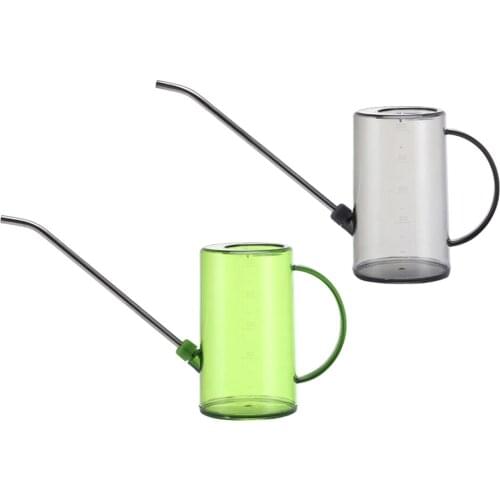 1L Plant Flower Watering Pot Spray Bottle Stainless Steel Long-spout Watering Bottle Plastic Watering Pot Green Plant Potted