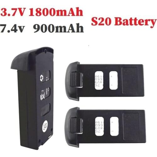 3PCS Original 3.7V 1800mAh/7.4V 900mAh Lipo Battery For S20 Drone RC Quadcopter Spare Parts for S20 Rechargeable Battery