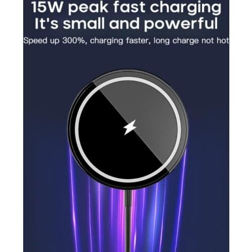 15W Wireless Charger For IPhone 11 12 X XR XS Max 8 Fast Wirless Charging For Samsung Xiaomi Huawei Phone Qi Charger Wireless