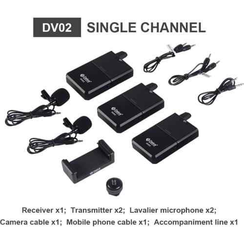 UHF Wireless Collar Clip Microphone Noise Reduction Mic for Smartphones Cameras Interview Recording Device with Audio Monitor