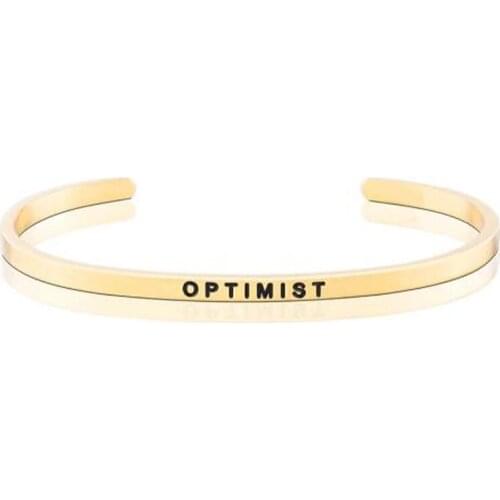 4mm Optimist Rose Gold Stainless Steel Cuff Bracelet Bangle For Women Color Mantra Bracelets Gifts