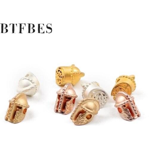 BTFBES polish Matte Roman Knight Hematite beads RoseGold Natural Stone Spacer Loose bead for Jewelry Bracelet Making DIY Finding