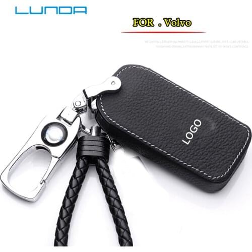 Smart one key start Key accessories for Volvo XC60 XC90 V90CC new S90 Customized brand logo car key case Contain Keychain 1 set