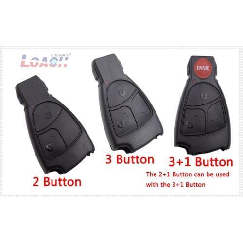 10pcs/lot 2/3/4 Buttons Smart Key Case Shell Fob Cover for Mercedes-Benz B C E ML S CLK CL Vito 639 Smart Key with logo