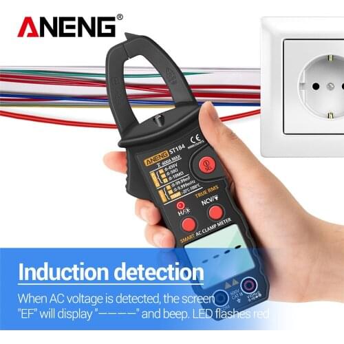 ST184 Digital Multimeter Professional Clamp Meter True RMS 6000 Counts Measuring Testers AC/DC Voltmeter AC Current Flashlight