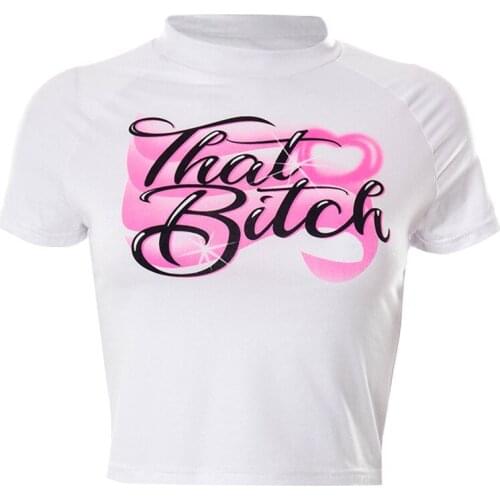 Summer the new womens leisure round collar type female T-shirt printing midriff cultivate ones morality graphic t shirts