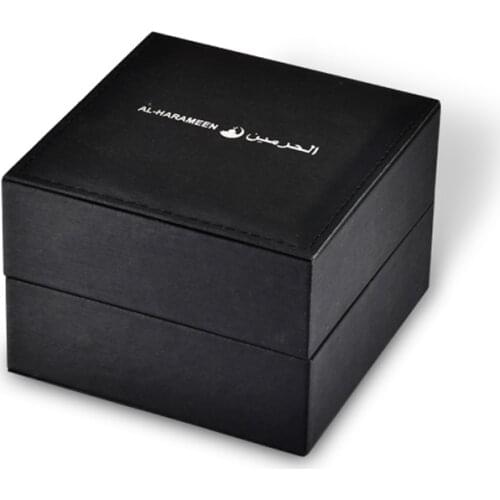 HRM Leather Gift Box For Azan Watch 6102 6106 6208 6287 6371 6341 etc with AL-HARAMEEN LOGO Sell Along with Watch Order Only 1PC