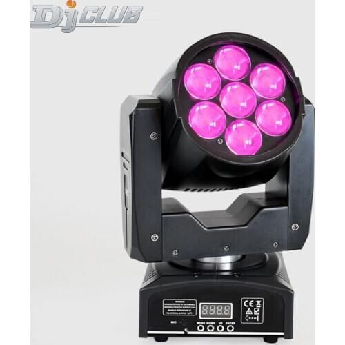 Lyre 7*12W 4In1 Rgbw Moving Wash Zoom Light Beam Bar Dj Stage Lighting For Event Party Disco Lamp