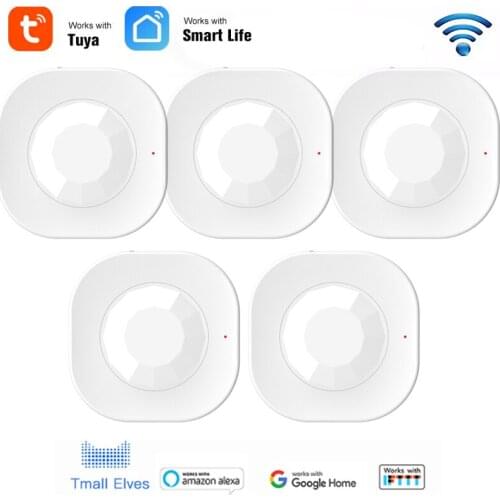 Tuya Mini WiFi PIR Motion Sensor Smart Home Infrared Passive Detector Security Burglar Alarm System APP Remote Control Sensor