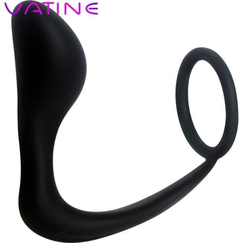 Male Prostate Massager Butt Plug for Men Silicone Cock Ring Men Climax Erotic Anal Sex Toys