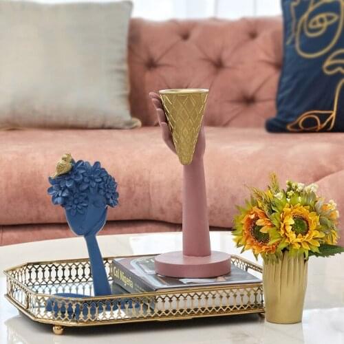 NORDIC RESIN WINTER MUSE SERIES VASE DECORATION LIVINGROOM TV CABINET COFFEE TABLE FIGURINES CRAFTS PORCH FURNISHINGS ORNAMENTS