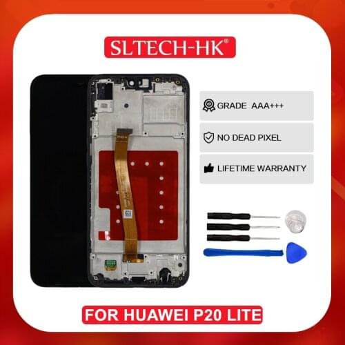 Original LCD For HUAWEI P20 Lite Display Touch Screen Digitizer Assembly Replacement With Frame P20lite/nova 3e