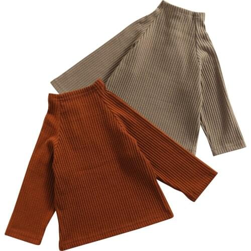 Citgeett Autumn Kids Baby Girls Fashion Solid Sweatshirt Winter Long Sleeve Corduroy Pullover Sweater Clothes