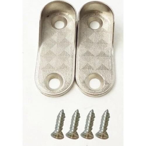 6Pcs Oval Closet Rod End Supports Furniture Hardware Accessories Wardrobe Tube Support Bracket Clothes Hanging Rod Holder (2Pcs