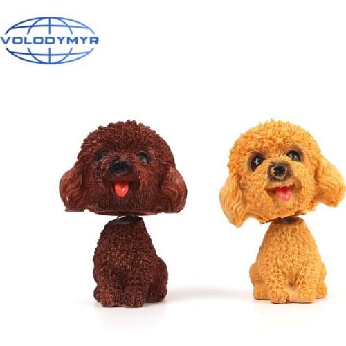 Teddy Shaking Head Resin Car Ornament Interior Decoration Pendant Auto Accessorie Doll Decor Ornaments Accessories