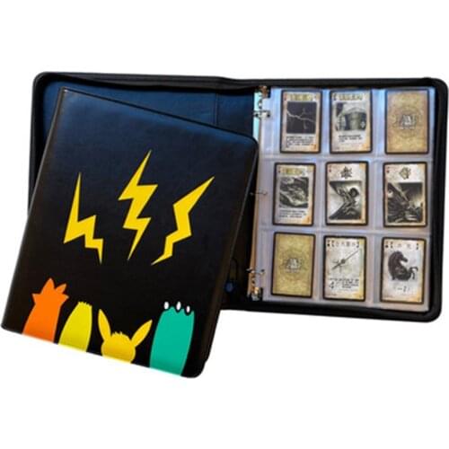 Pokemon Children Game Card Favorites Collection Book GX VMAX 180-360pcs PU Leather High Capacity Bookmark Waterproof Storage Box