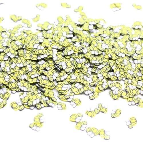 20g/lot Hot Soft Clay Sprinkles for Crafts Polymer Cute Cartoon Bee Slice DIY Scrapbook Making Accessories Nail Art Decorations
