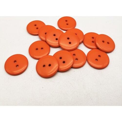100pcs 23mm Orange Round 2 Holes Sewing Resin Buttons for Scrapbooking Baby Buttons Shirt Garment Clothes Button