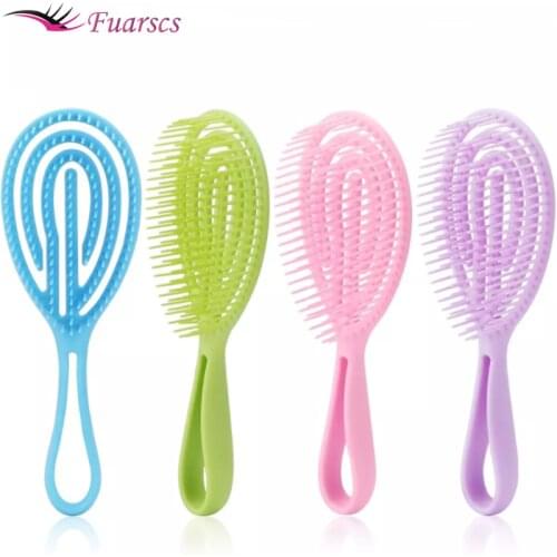 Fuarscs Hair Comb Scalp Massage Hair Brush Wet Curly Detangle Comb Detangling Hairbrush Women Salon Hairdressing Styling Tools