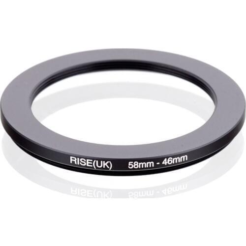 RISE(UK) 58mm-46mm 58-46mm 58 to 46 Step down Ring Filter Adapter black