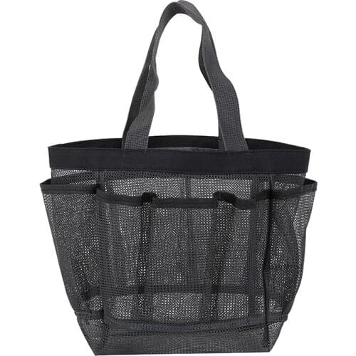 Mesh Shower Caddy Portable for College Dorm Large Bathroom Tote Bag Durable with 8 Pockets M56