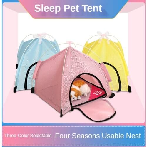 Pet Tent Nest Indoor Washable Dog Breathable Tent House Kennel Folding Pet Bed Mat Factory Outlet