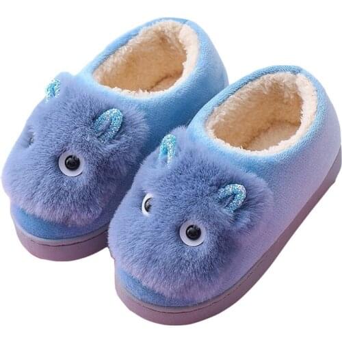Skoex Children casual Cotton Shoes boys Girls Fashion Soft bottom Anti-Slippery Plus Winter Warm Shoes Slip-on kids Home shoe