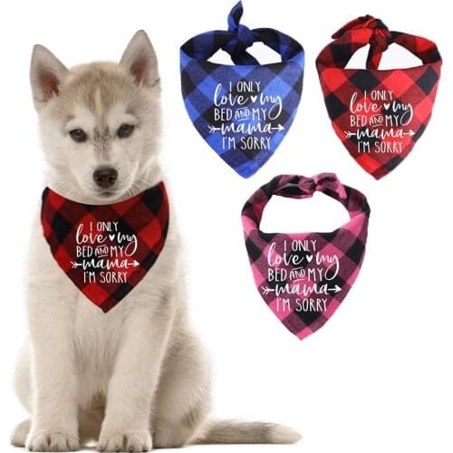 Pet Dog Bandana Classic Plaid Cat Puppy Kerchief Pet Grooming Accessories Pet Neckerchief Scarf Bowties Collar Dog Saliva Towel