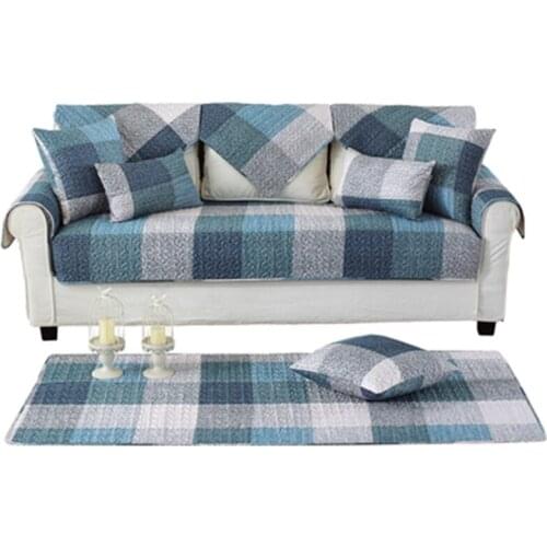 90cm Modern Simple Fashion Leather Sofa Cushion Cover Cotton Four Seasons Universal Non-slip Cushion Cover Back Towel Cover