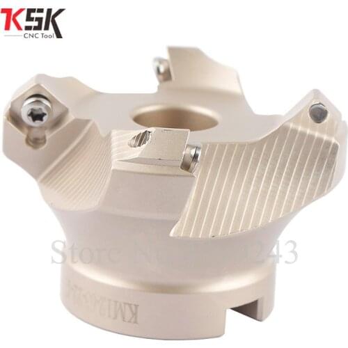 Face end mill shoulder KM12 -100-32-6T 45 degree indexable face mill 100mm KM12 cutter for SEKT1204 carbide insert
