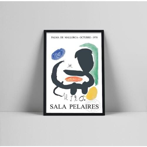 Joan Miro Exhibition Vintage Abstract Poster Famous Canvas Painting Picture Mid Century Modern Prints Home Wall Art Decor