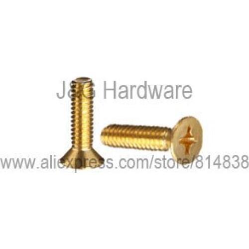 Wkooa M2 M2.5 Brass Machine Screw Countersunk Head Flat Head Pack 1000