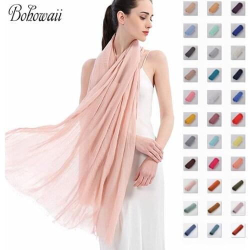 180X150CM Extreme Soft Cotton Bandana Women Solid Shawl Wrap 23 Colors Choice Sjaal Head Foulard Scarf for Any Season