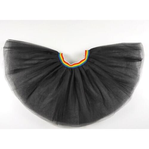 Spring Summer Fall Black Teenage Kids Big Girls Skirt Tutu Flower Pearls Children Clothes Costume Dance Bottoming new year skirt