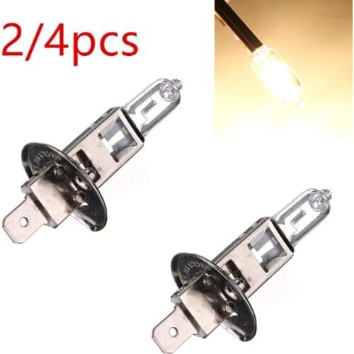 2pcs/4pcs H1 55W Halogen Bulb Super Bright Auto Halogen Headlight DC12V Fog Bulb Parking Lamp Light Source 6000K