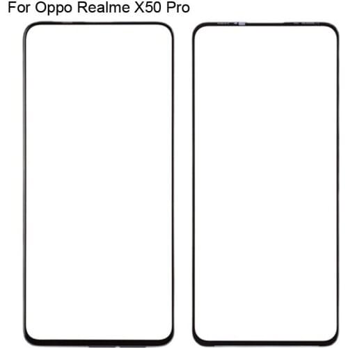 2PCS For Oppo Realme X50 Pro Front LCD Glass Lens touchscreen X 50 Pro Touch screen Panel Outer Screen Glass without flex