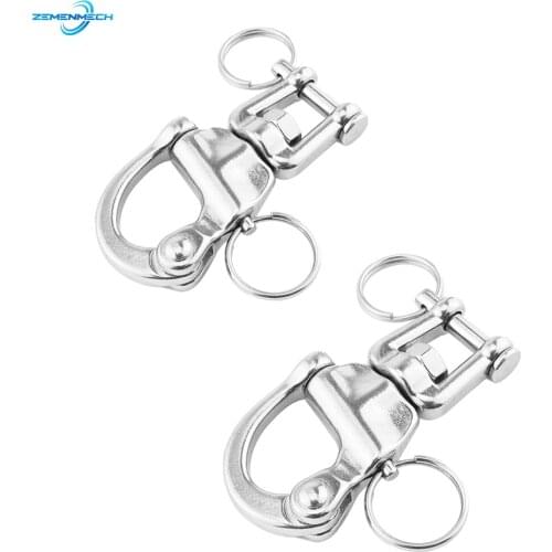 2PCS Boat Accessories Stainless Steel Swivel Shackle Quick Release Boat Anchor Chain Eye Shackle Swivel Snap Hook Marine Serre