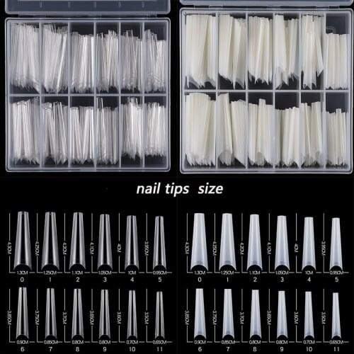 240pcs/box Denim Nail tips -Coffine Falses Manicure Tools Acrylic nails-long art Half -cover tips TD86-1&3