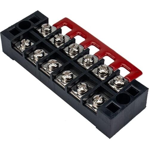5Pcs Dual Row 6-Position Screw Terminal Electric Barrier Strip Block 25A