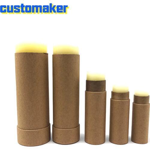 50pcs Eco Friendly Environmental Protection Paper Lipstick Push Up Container Cardboard Empty Tube for Lip Balm and Deodorants