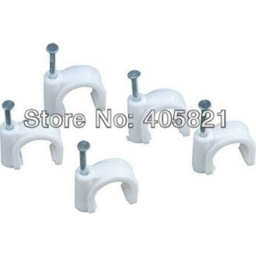9MM Circle Path PE Circle cable clips/ cable nail/ wire clips Free shipping 1000PCS/bag