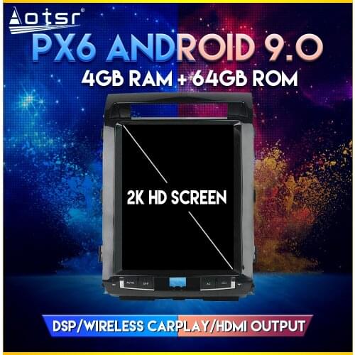 Car GPS Radio For Toyota Land Cruiser LC200 2008-2015 Android 9.0 Tesla style Vertical screen Car GPS Navigation Player CARPLAY