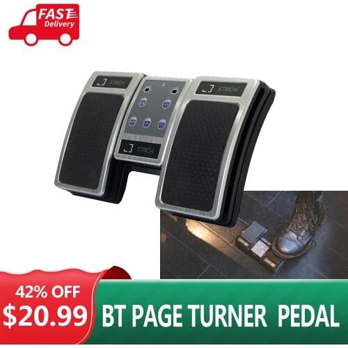 BT Page Turner Wireless Music Pedal for Guitar Violin Piano Rechargeable Electronic Music Sheet Flipping Musical Instrument
