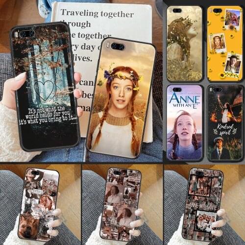 Anne With An E Phone case For Xiaomi Mi Max Note 3 A2 A3 8 9 9T 10 Lite Pro Ultra black painting cover soft coque luxury prime