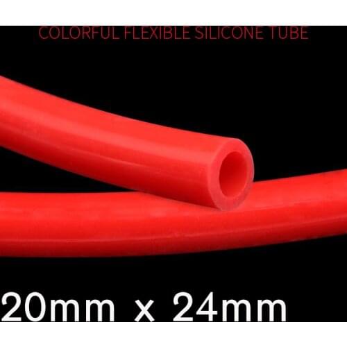 Colorful Flexible Silicone Tube ID 20mm x 24mm OD Food Grade Non-toxic Drink Water Rubber Hose Milk Beer Soft Pipe Connect